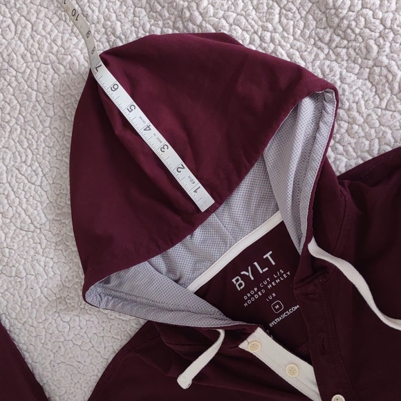 Bylt Size Medium Drop Cut L/S Hooded Henley Lux Shirt - Picture 11 of 14